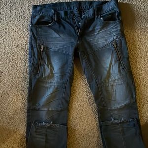 Armani Exchange navy blue jeans 36 waist. Funky style w extra pockets.